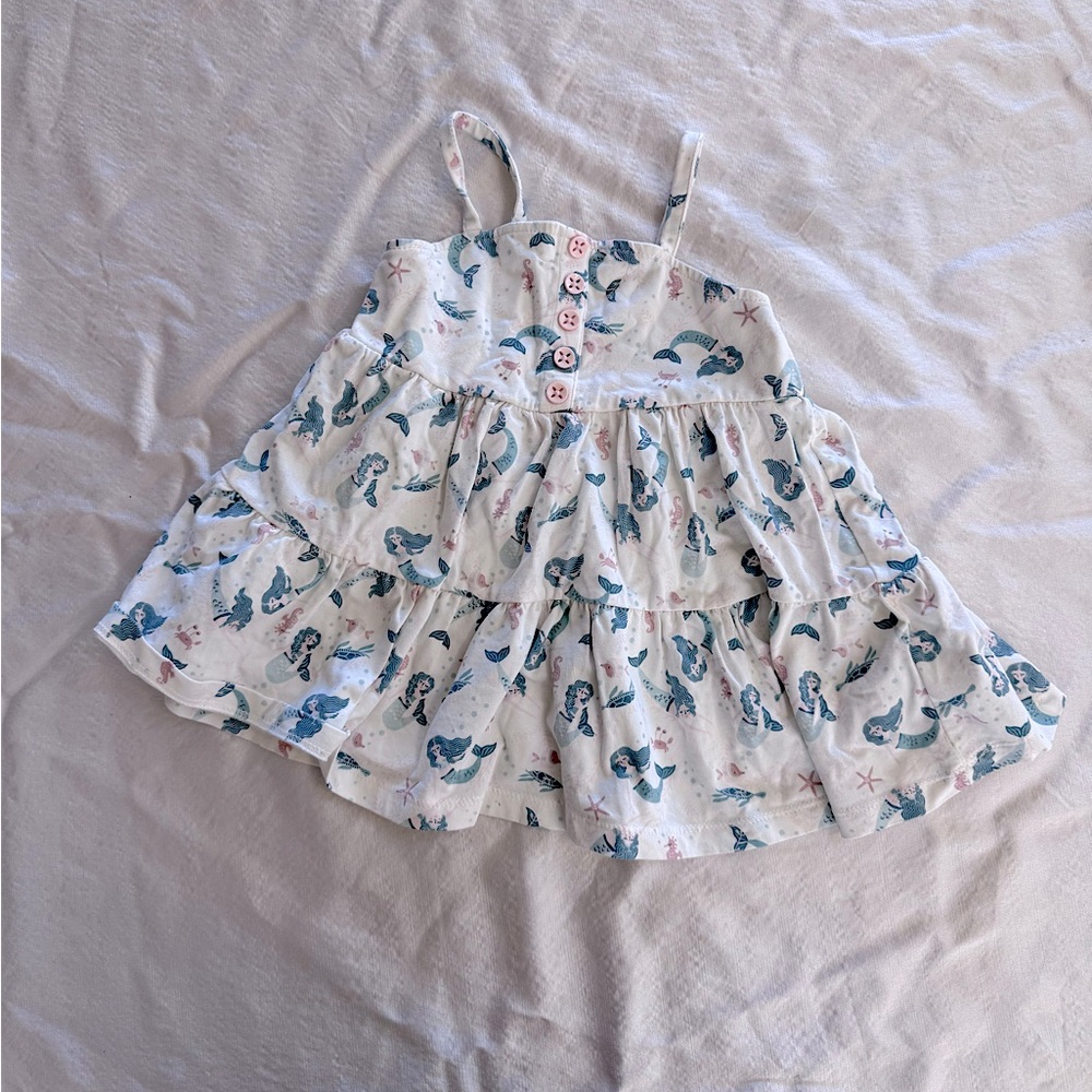 Toddler girl mermaid print dress - Savannah